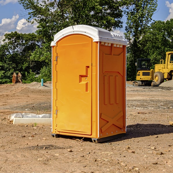 how often are the portable restrooms cleaned and serviced during a rental period in Park Crest